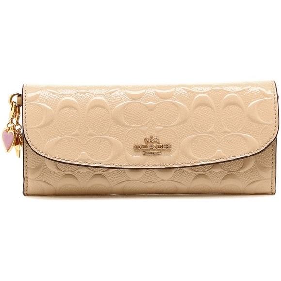 LAST ONE LEFT New in box Coach nude patent wallet w/ gold charms - Picture 14 of 16